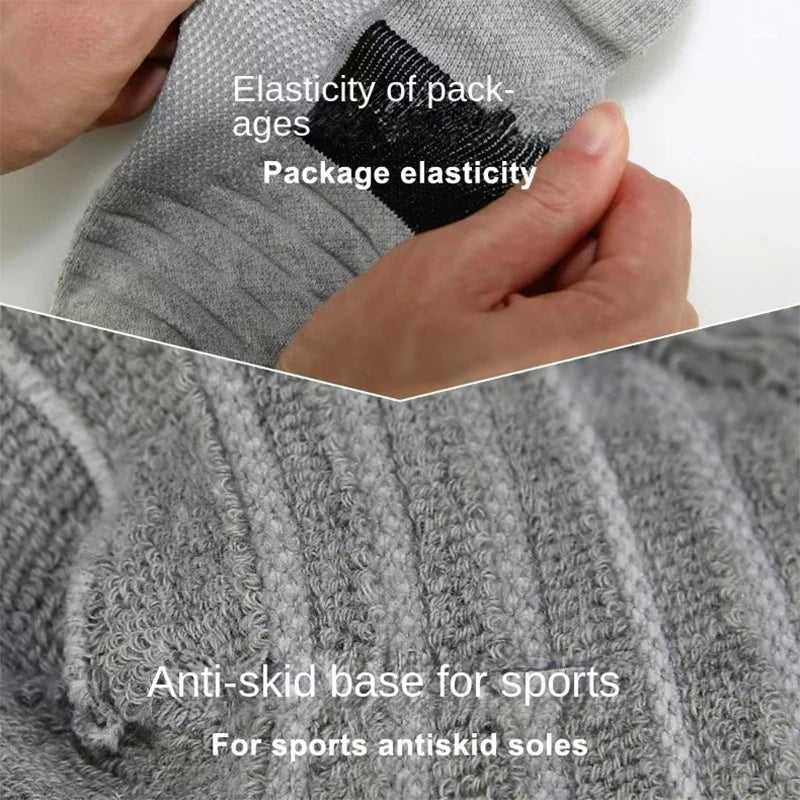 3 Pairs Breathable Mesh Terry Sports Socks - CoolStep-Black-Nora Luxe