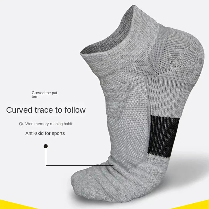 3 Pairs Breathable Mesh Terry Sports Socks - CoolStep-Black-Nora Luxe