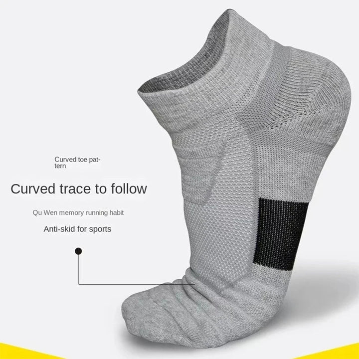 3 Pairs Breathable Mesh Terry Sports Socks - CoolStep-Black-Nora Luxe