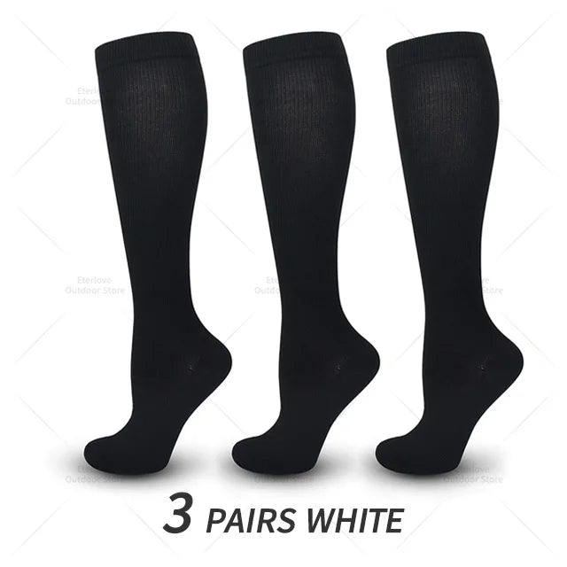 3 Pairs of Knee-High Compression Socks - FitSupport-3 Pairs Gray-S-M (3.0-5.5)-Nora Luxe