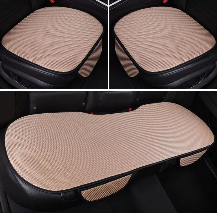 3-Piece Anti-Slip Car Seat Covers with Massage Effect – CoolRide-Beige-Nora Luxe