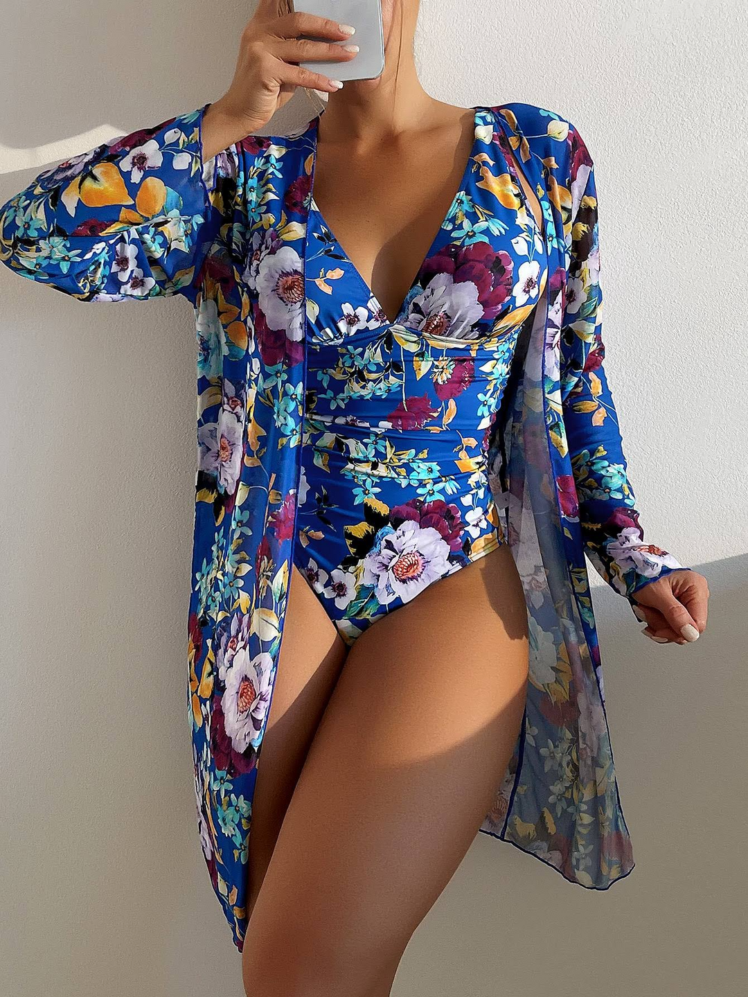 3-Piece Blue Bikini Set with Flattering Fit – Marisse-S-State of Style