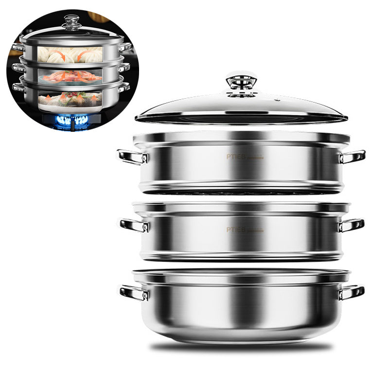 3-Tier Food Steamer - NutriSteam-Nora Luxe