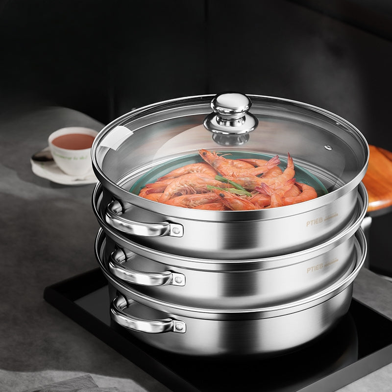 3-Tier Food Steamer - NutriSteam-Nora Luxe