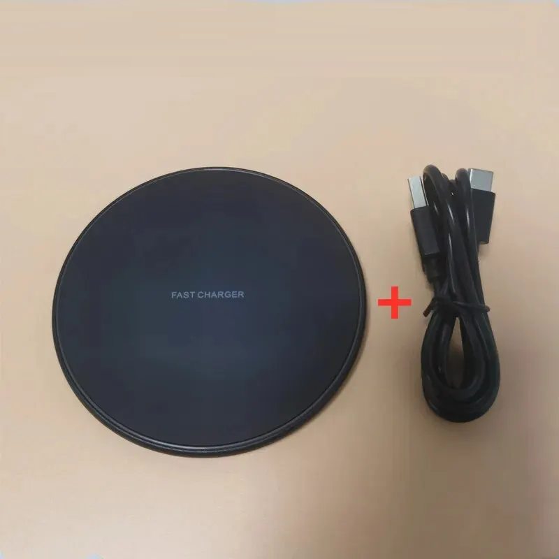 30W WIRELESS FAST CHARGER FOR IPHONE & OTHER DEVICES | INDUCTION CHARGING PAD-Black with Cable-Nora Luxe