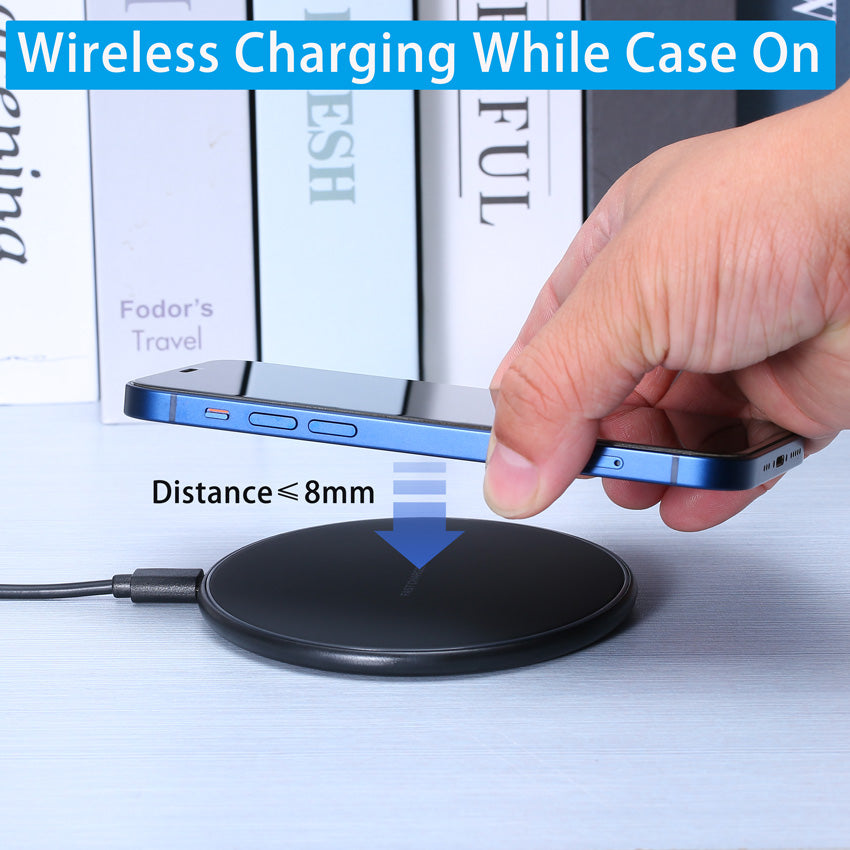 30W WIRELESS FAST CHARGER FOR IPHONE & OTHER DEVICES | INDUCTION CHARGING PAD-White without Cable-Nora Luxe