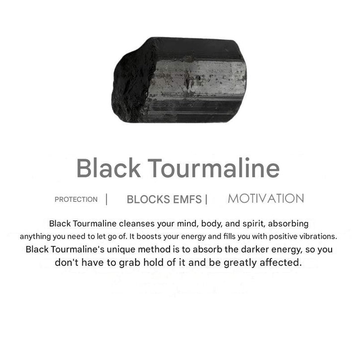.315 inches Black Tourmaline Tungsten Carbide Ring - Ares-2.13 inches-Nora Luxe