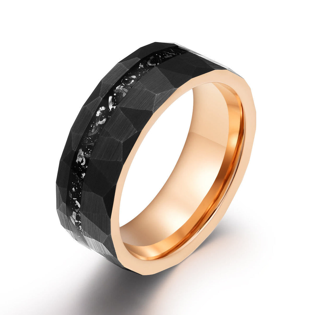 .315 inches Black Tourmaline Tungsten Carbide Ring - Ares-2.13 inches-Nora Luxe