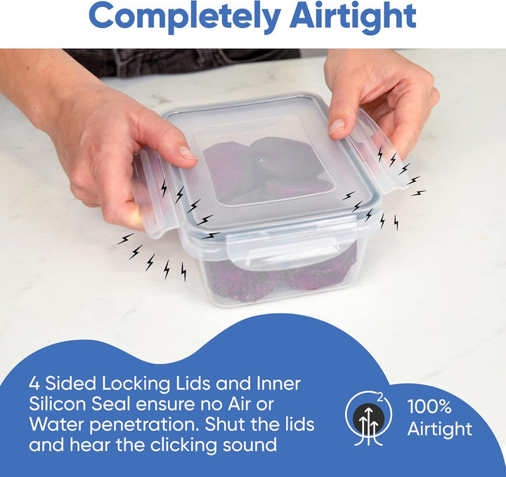 32-piece Airtight Storage Box Set-Black-Nora Luxe