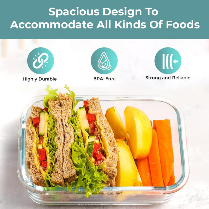 35-piece set of glass food storage containers with lids-Nora Luxe