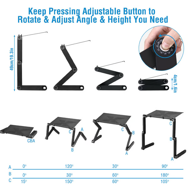 360° Ergonomic Laptop Stand - FlexStand-Nora Luxe