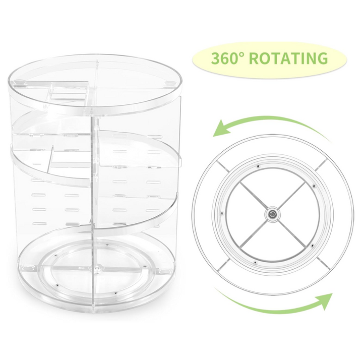 360° Rotatable Makeup Organizer-Nora Luxe