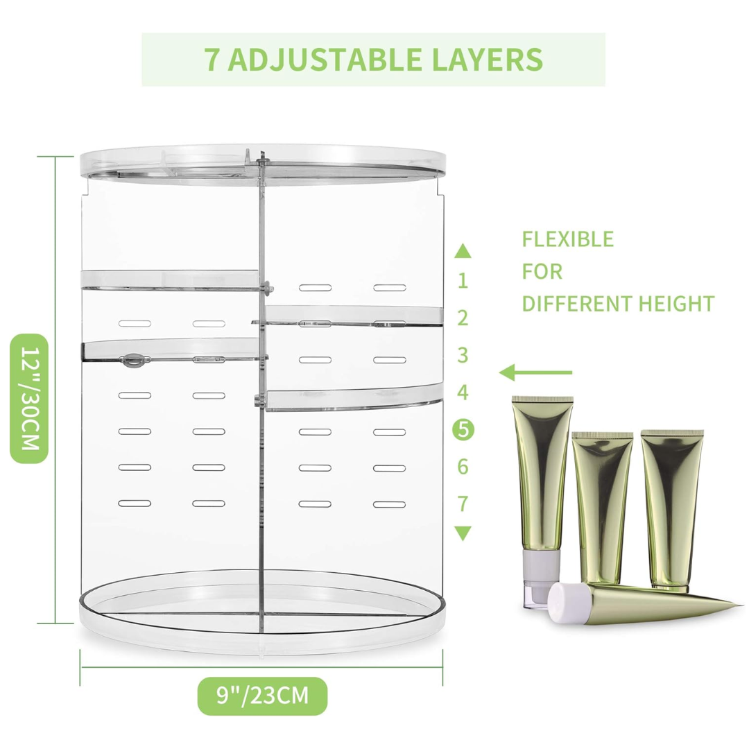 360° Rotatable Makeup Organizer-Nora Luxe