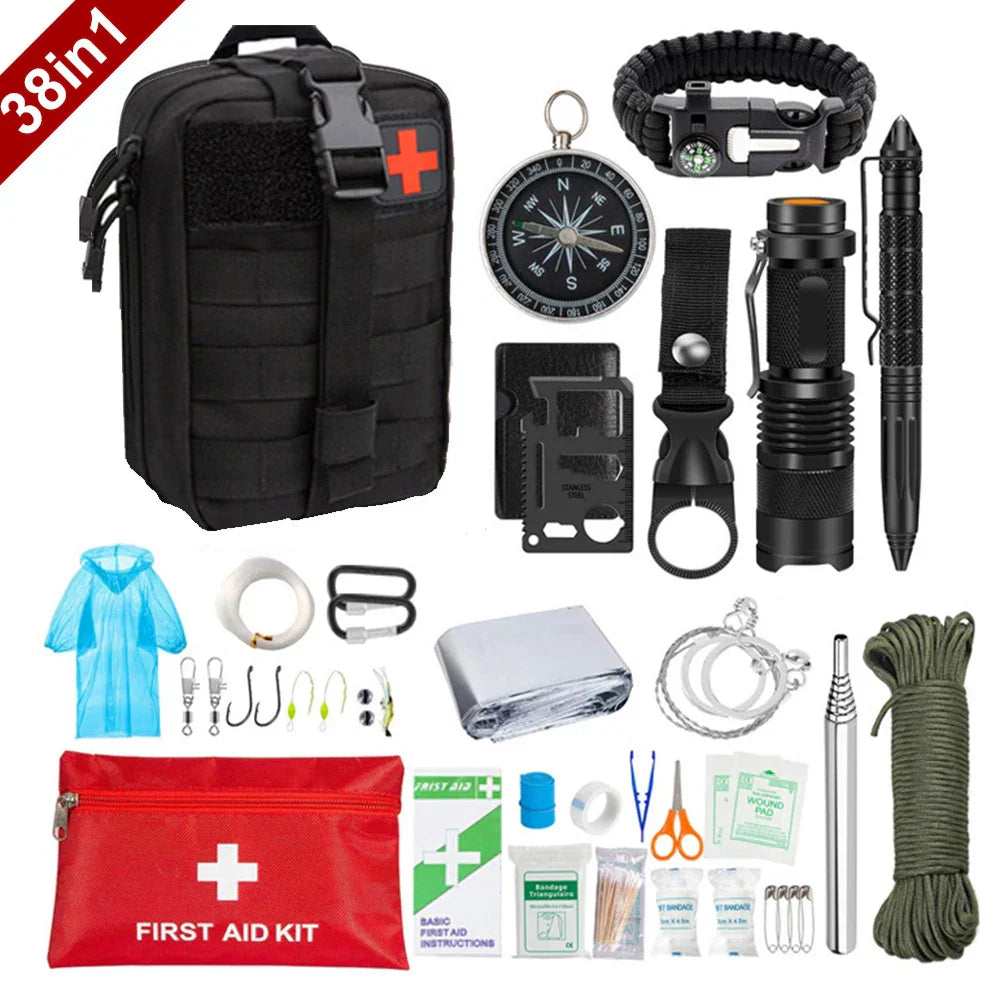 38-in-1 First Aid and Survival Kit - SurvivalAid-Nora Luxe