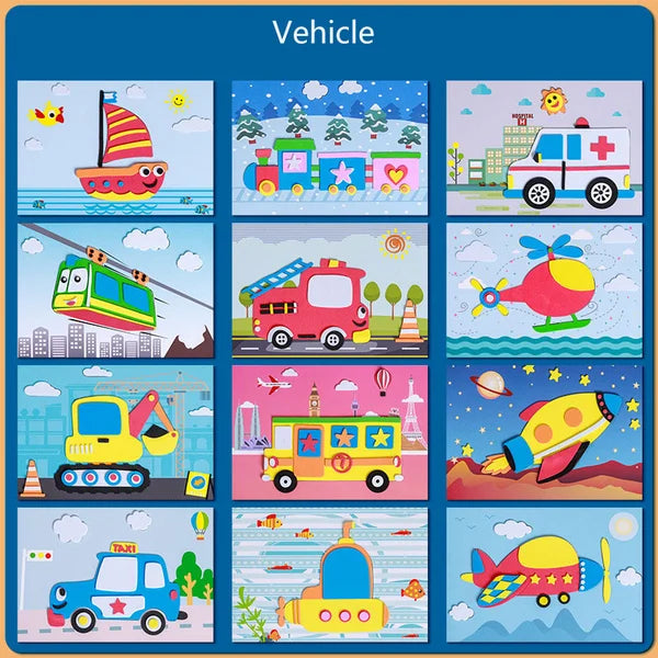 3D Animal Sticker Set - Fantasy Flora-Vehicle-12 Pieces-Nora Luxe
