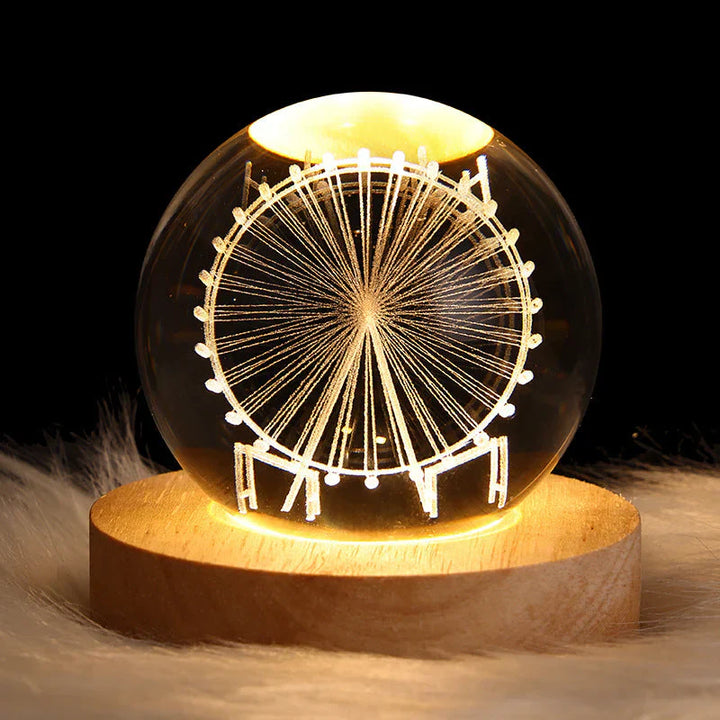 3D Crystal Mood Lighting - GlowCryst-Ferris wheel 2.36 inches-Nora Luxe