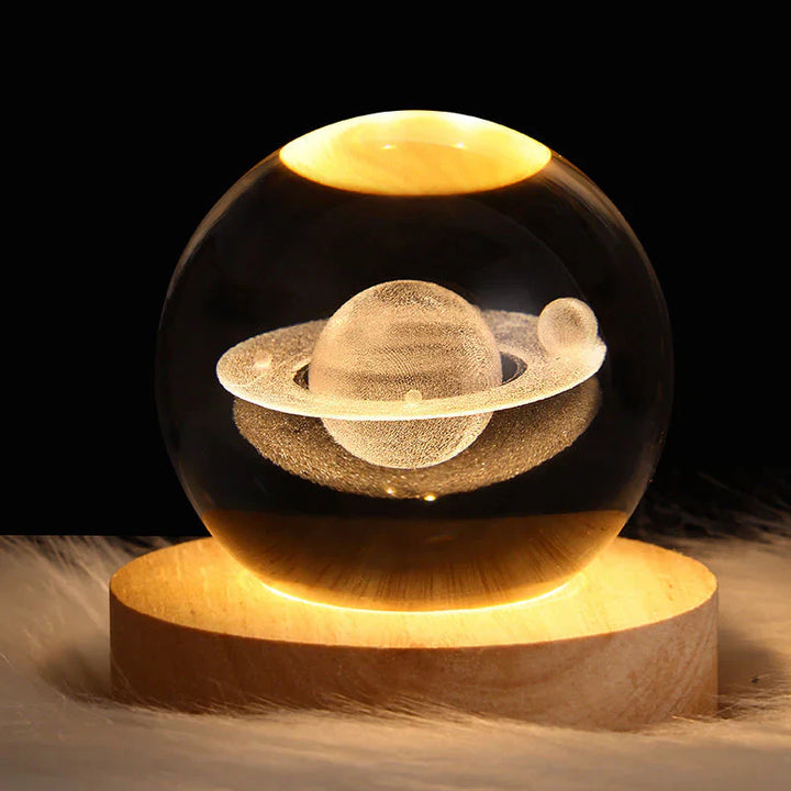 3D Crystal Mood Lighting - GlowCryst-Saturn 2.36 inches-Nora Luxe