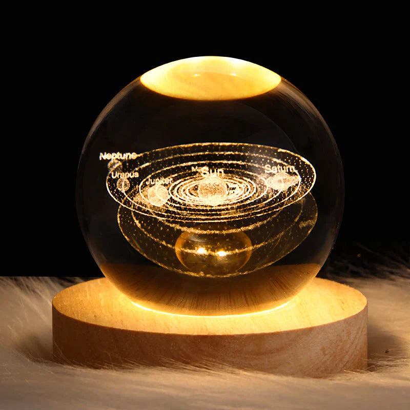 3D Crystal Mood Lighting - GlowCryst-Solar system 2.36 inches-Nora Luxe