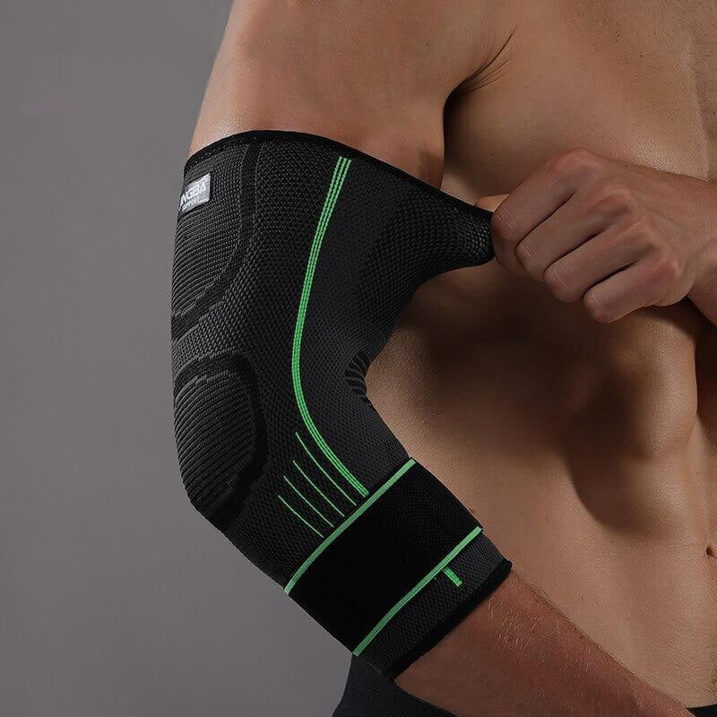 3D Elbow Brace for Decompression and Support - FlexiElbow-Green-L-XL (9.45–11.81 in)-Nora Luxe