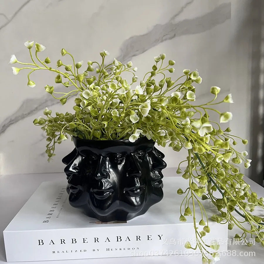 3D Face Pot - FaceBloom-White-Nora Luxe