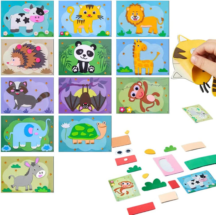 3D Foam Sticker Puzzle - PuzzlePal-Classic Animals (Set of 12)-Nora Luxe
