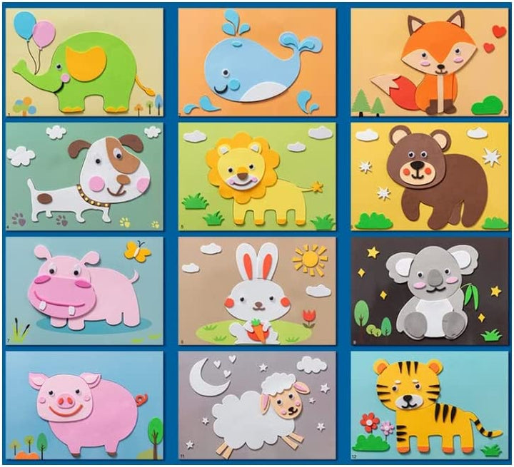 3D Foam Sticker Puzzle - PuzzlePal-Cute Animals (Set of 12)-Nora Luxe