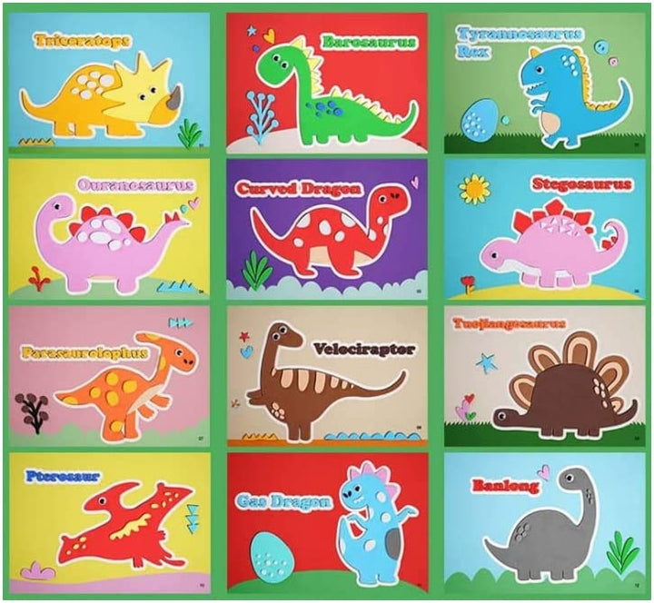 3D Foam Sticker Puzzle - PuzzlePal-Dinosaur World (Set of 12)-Nora Luxe