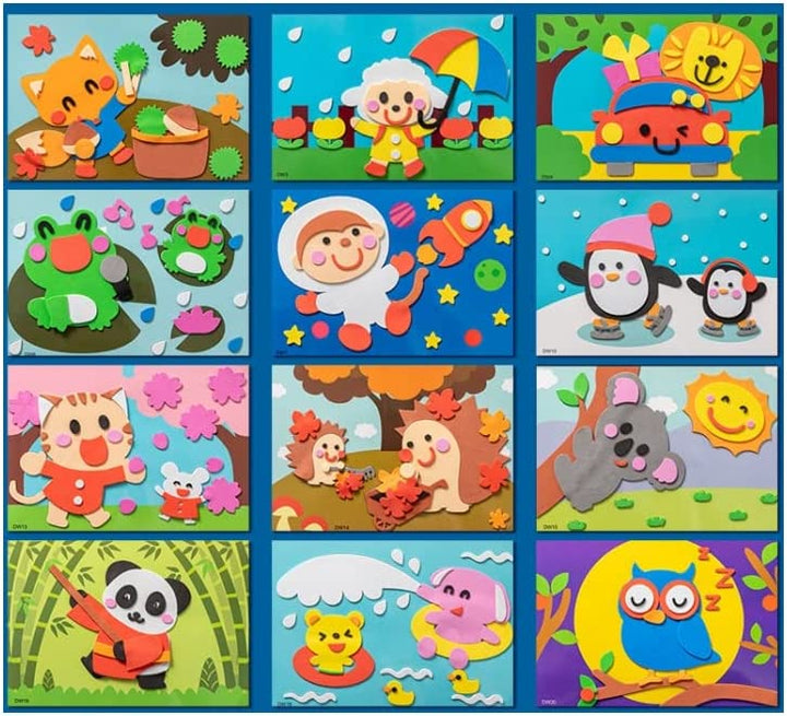 3D Foam Sticker Puzzle - PuzzlePal-Land Animals (Set of 12)-Nora Luxe