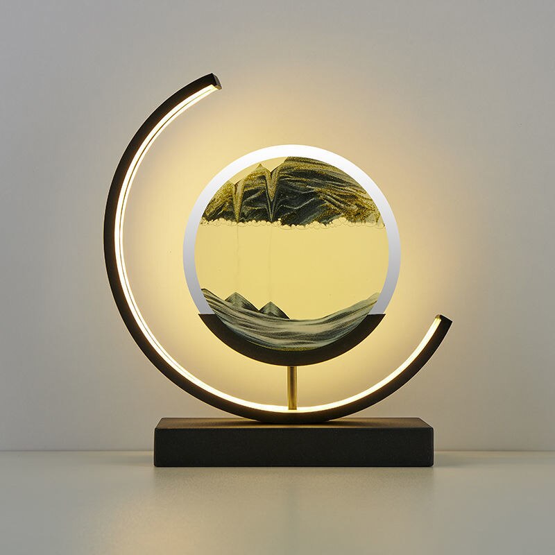 3D Sand Shell Table Lamp - Abyss-Black-Black-Nora Luxe