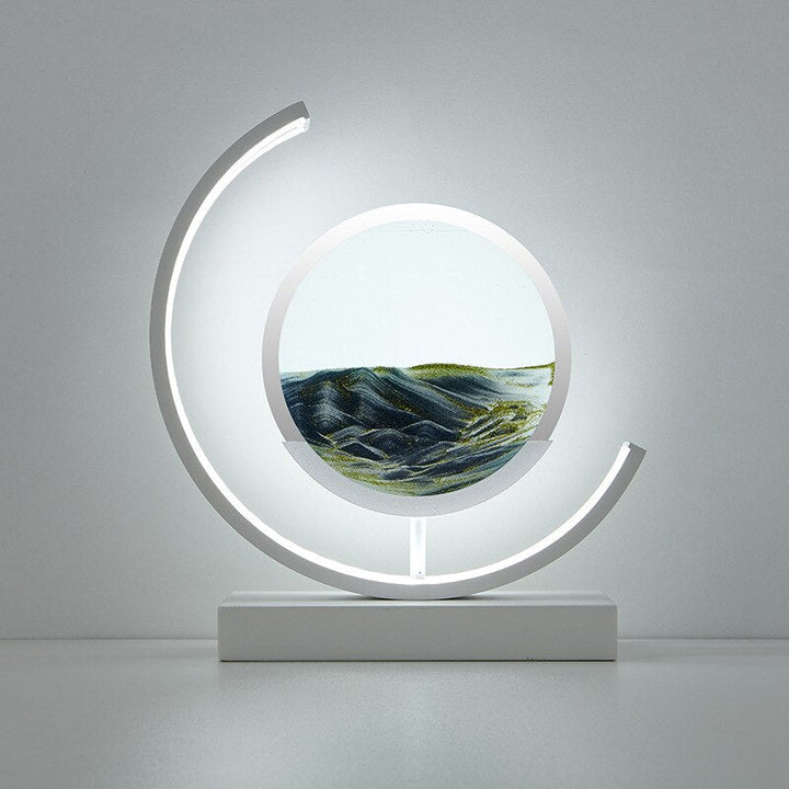 3D Sand Shell Table Lamp - Abyss-Black-White-Nora Luxe