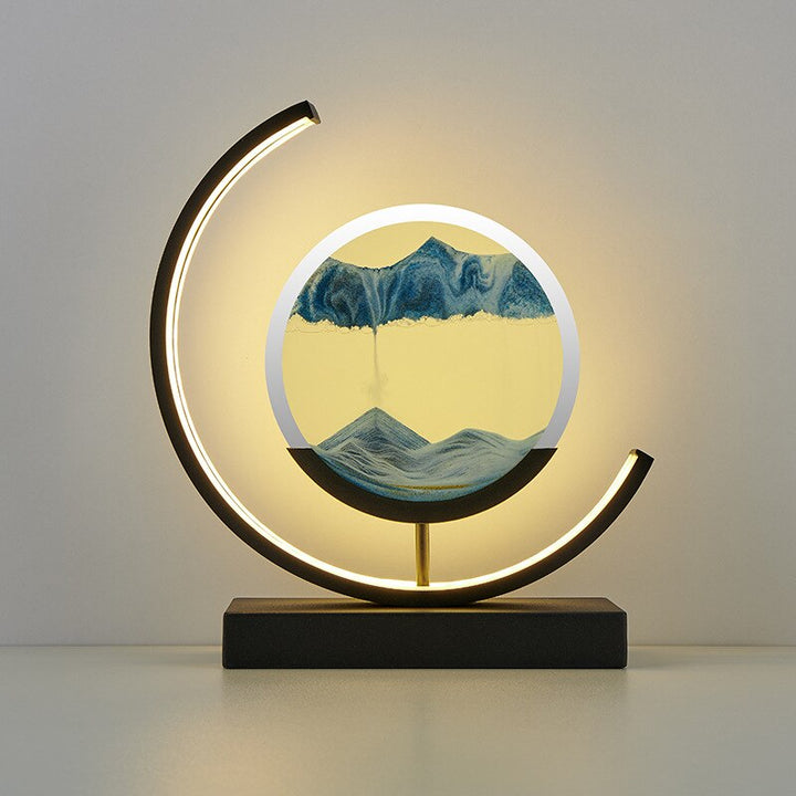 3D Sand Shell Table Lamp - Abyss-Blue-Black-Nora Luxe
