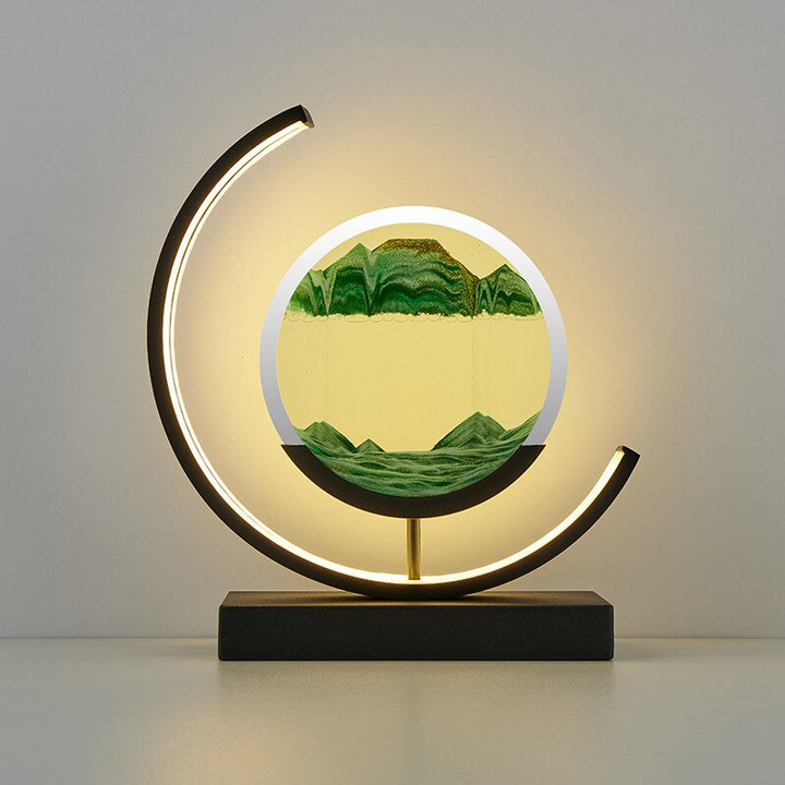 3D Sand Shell Table Lamp - Abyss-Green-Black-Nora Luxe