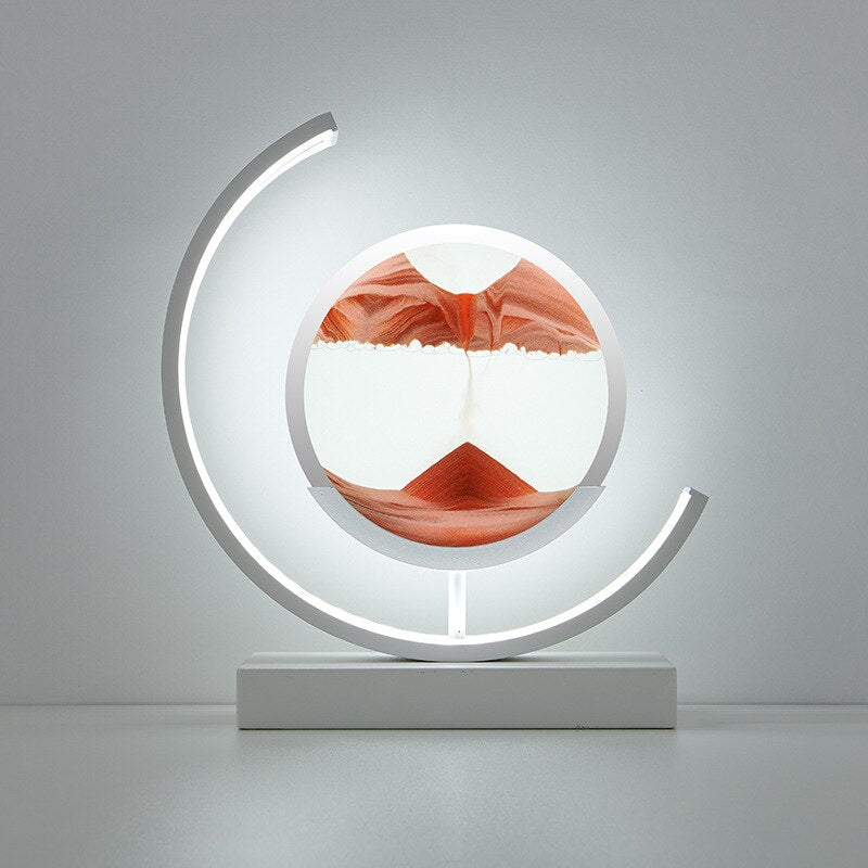 3D Sand Shell Table Lamp - Abyss-Red-White-Nora Luxe