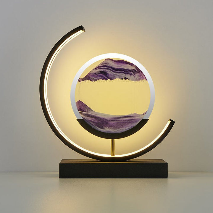 3D Sand Shell Table Lamp - Abyss-Violet-Black-Nora Luxe