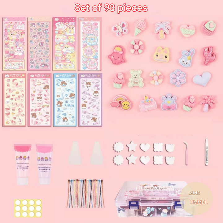 3D Sticker Design Set - StickerFun Creation Set-Set of 93 + FREE Storage Box-Nora Luxe