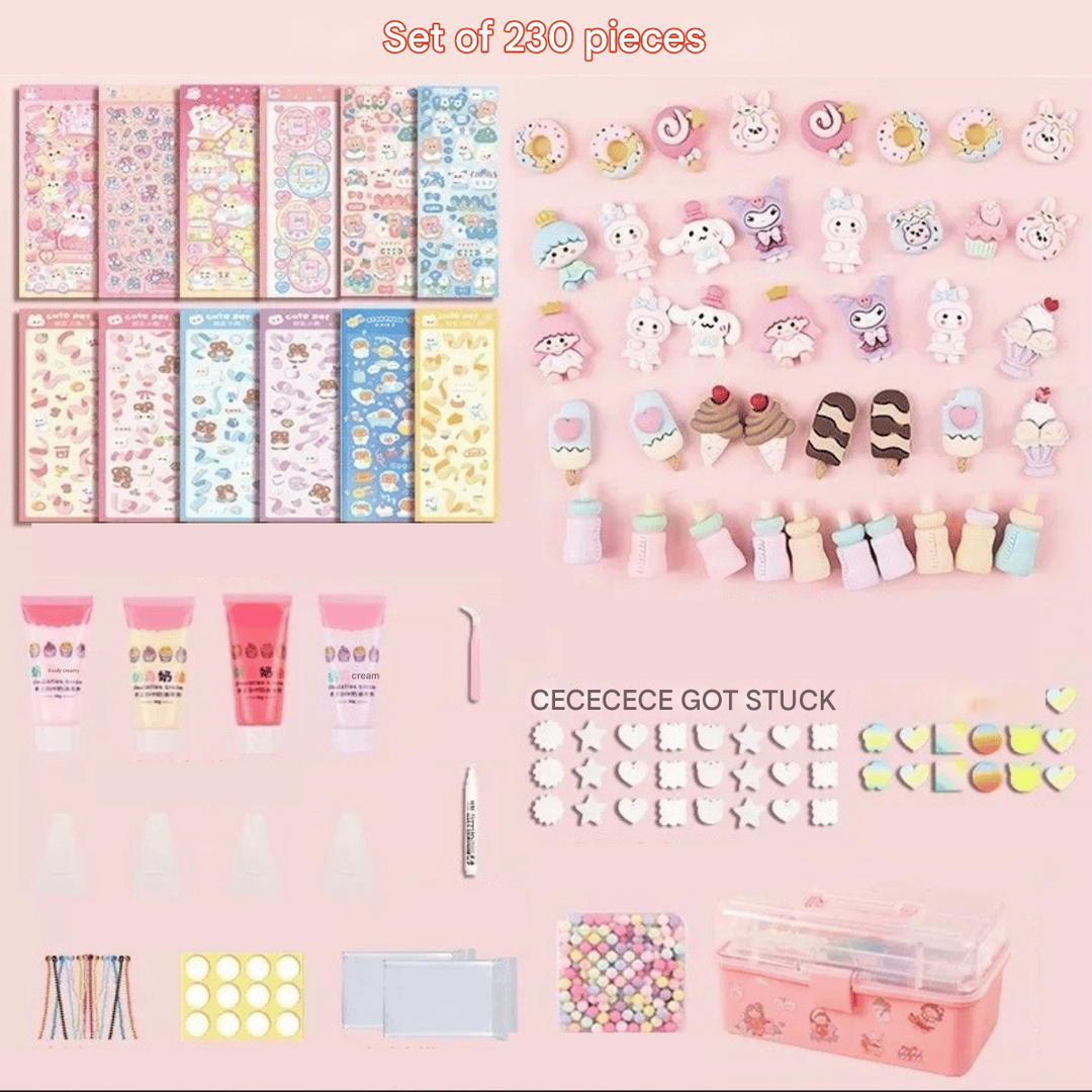 3D Sticker Design Set - StickerFun Creation Set-Set of 93 + FREE Storage Box-Nora Luxe