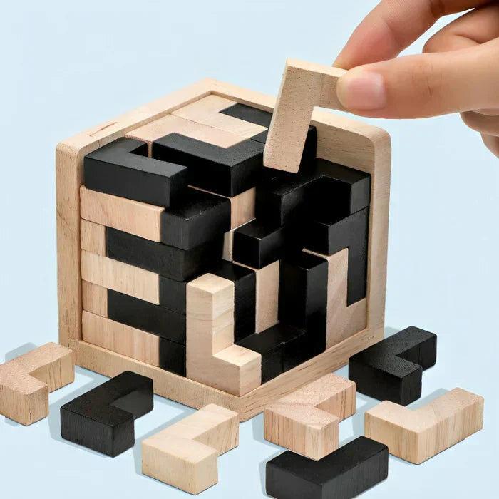 3D Wooden Brain Teaser - PuzzleMaster-Nora Luxe
