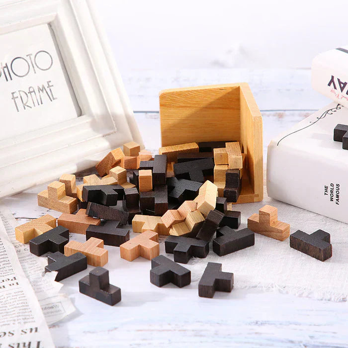 3D Wooden Brain Teaser - PuzzleMaster-Nora Luxe