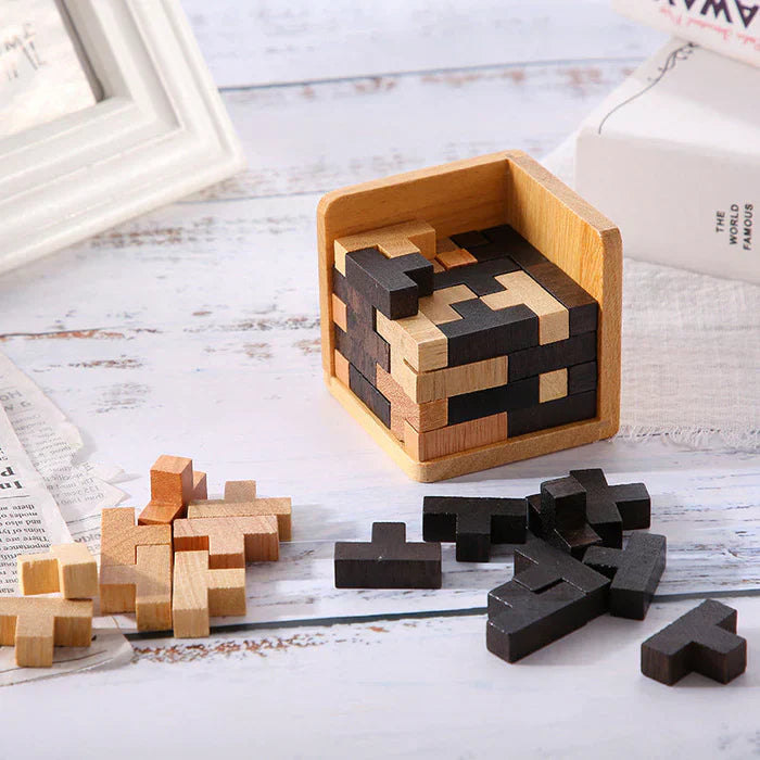 3D Wooden Brain Teaser - PuzzleMaster-Nora Luxe