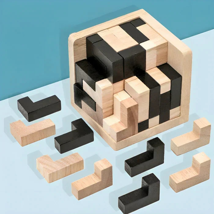 3D Wooden Brain Teaser - PuzzleMaster-Nora Luxe