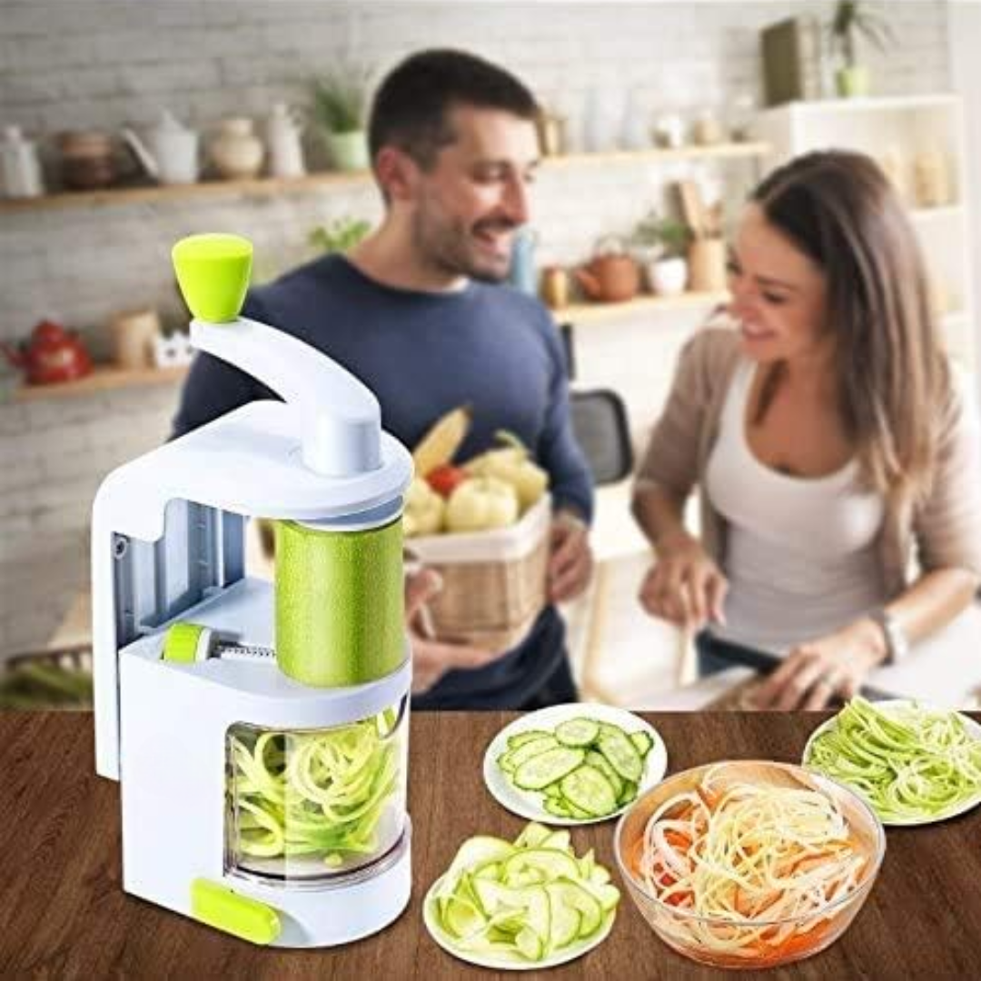 4-in-1 Heavy Vegetable Spiralizer with Strong Suction Cup-Nora Luxe