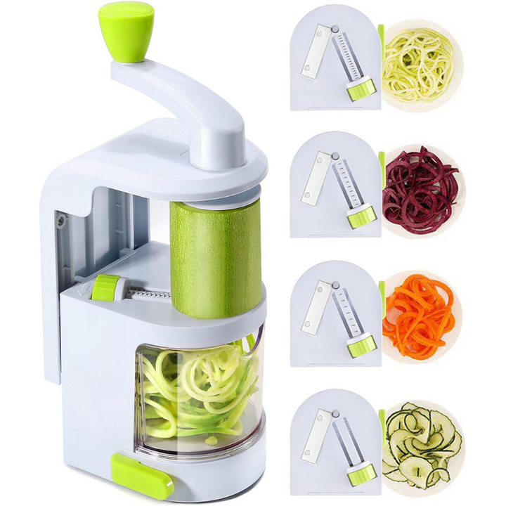 4-in-1 Heavy Vegetable Spiralizer with Strong Suction Cup-Nora Luxe