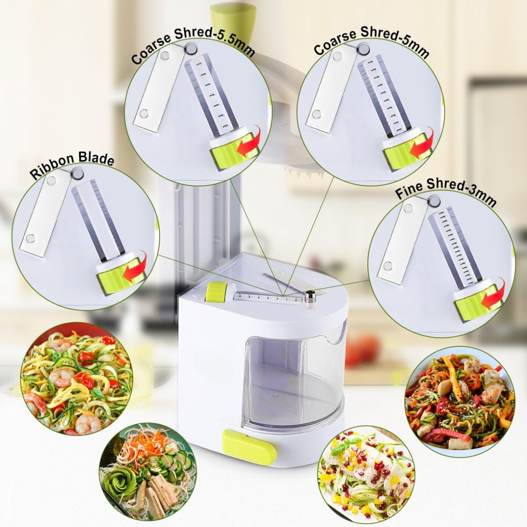4-in-1 Heavy Vegetable Spiralizer with Strong Suction Cup-Nora Luxe