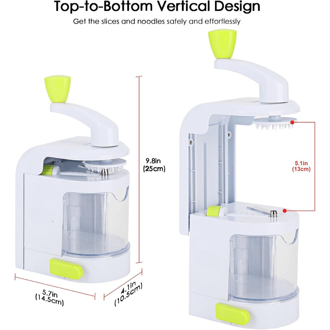 4-in-1 Heavy Vegetable Spiralizer with Strong Suction Cup-Nora Luxe