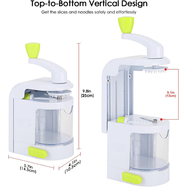 4-in-1 Heavy Vegetable Spiralizer with Strong Suction Cup-Nora Luxe