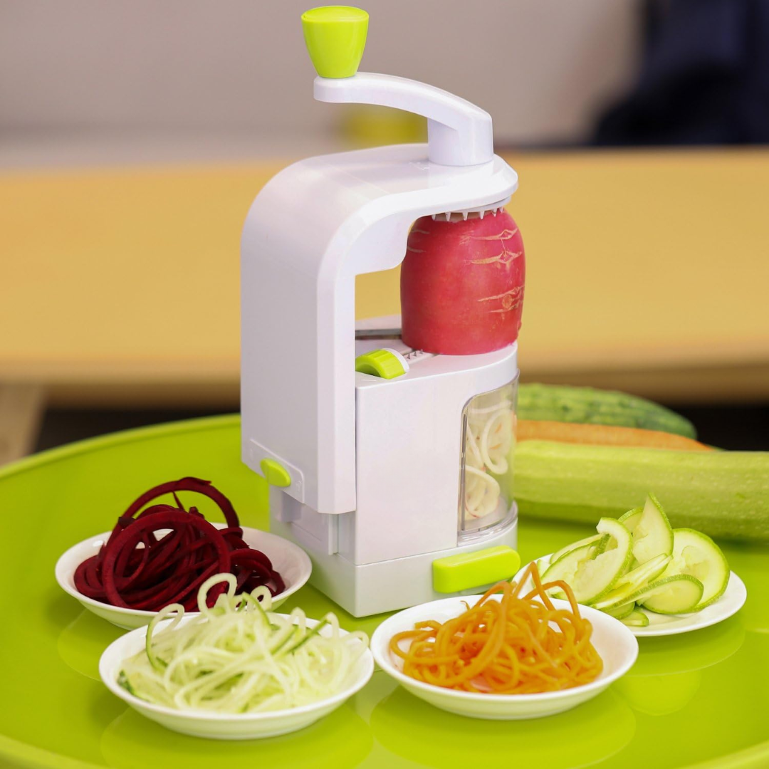 4-in-1 Heavy Vegetable Spiralizer with Strong Suction Cup-Nora Luxe