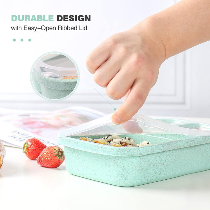 4-Pack Bento Snack Box – 4 Compartments-Multicolored-Nora Luxe
