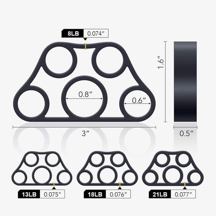 4-Pack Hand Exerciser Grip Strengthener Set-Nora Luxe