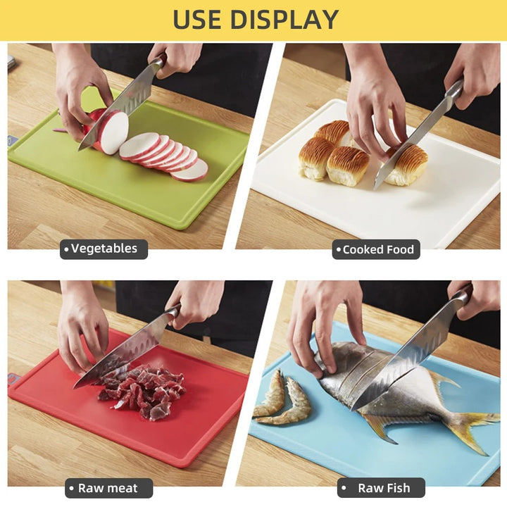 4-Piece Chopping Board Set with Holder - PrepTidy-Nora Luxe