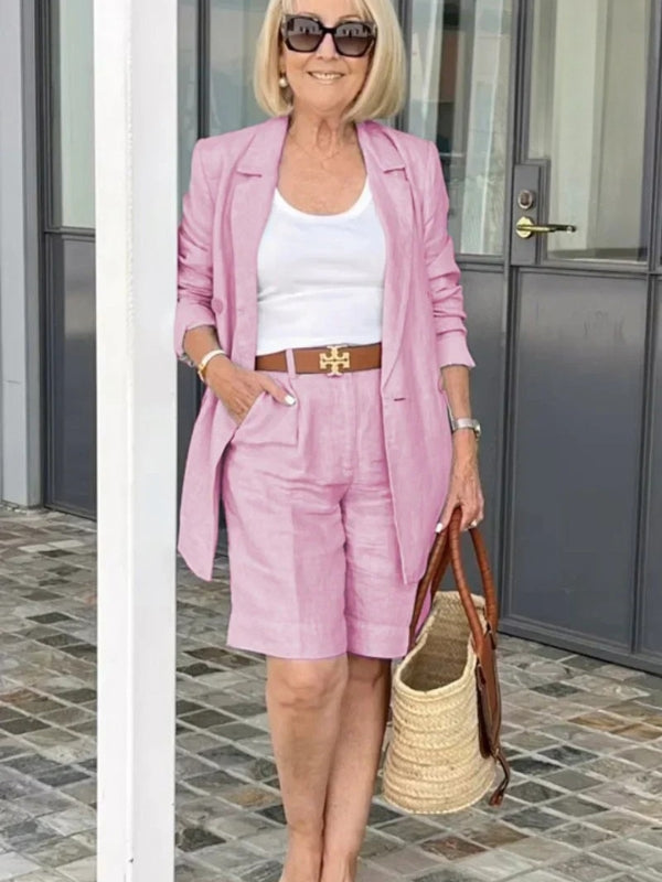 Trendy Ladies Linen Summer Set – Camille